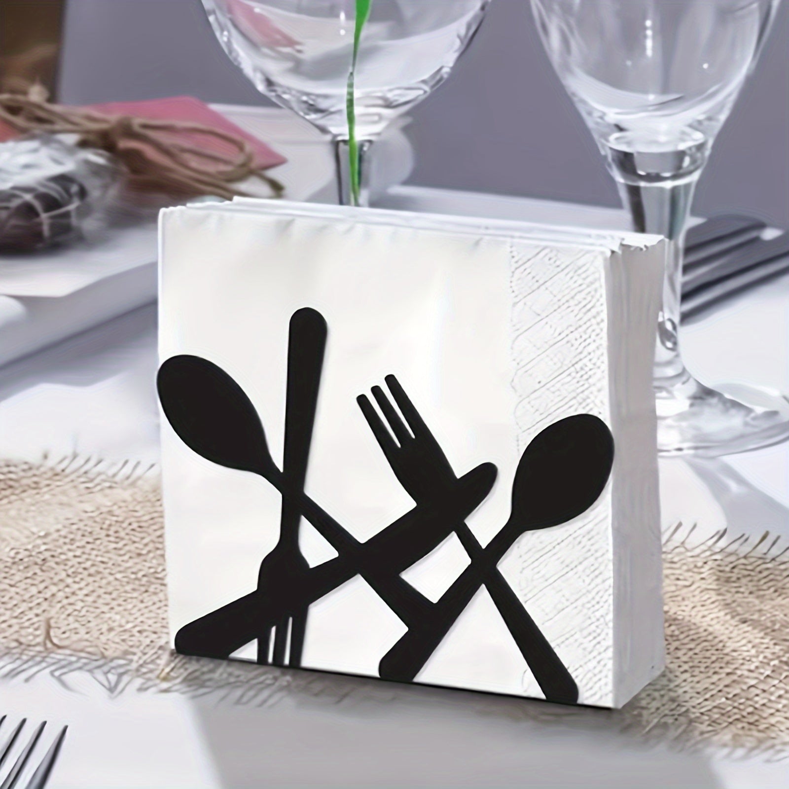 Black Cast Iron Napkin Dispenser for Home and Restaurant Table Decor