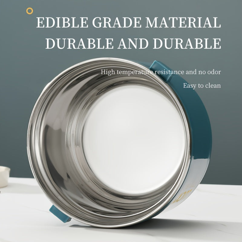 Katta hajmli zanglamaydigan po'latdan yasalgan issiqlik izolyatsiyali tushlik qutisi to'plami, termal sumka va pichoqlik bilan