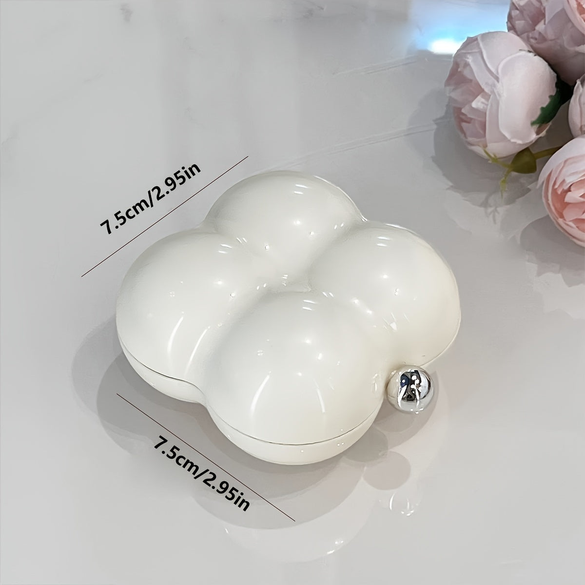 Unisex Floral Portable Pill Organizer 7 Compartments Compact Medicine Box