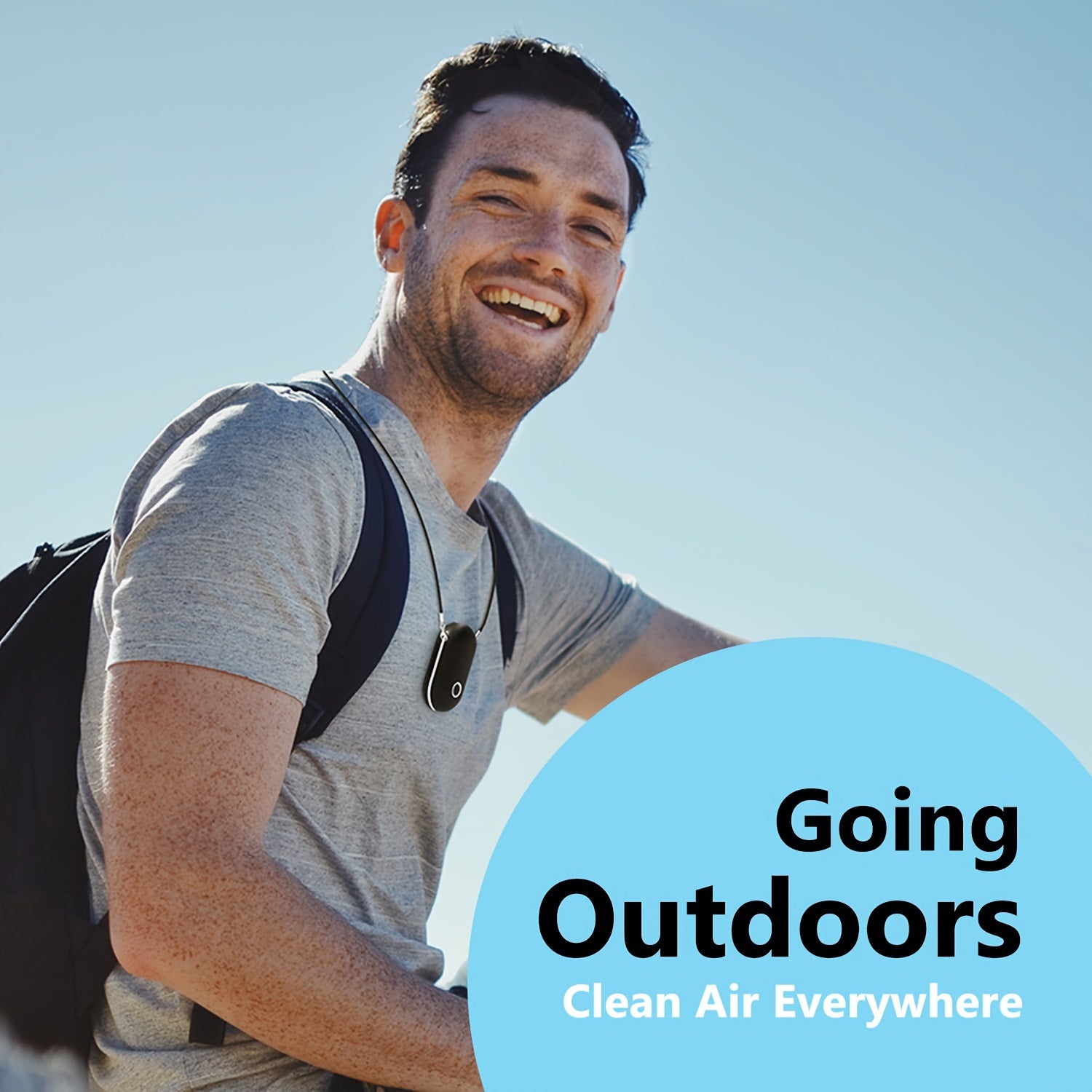 Wearable Air Purifier Necklace Rechargeable Ionic Negative Air Cleaner for Travel Home Car Pink White