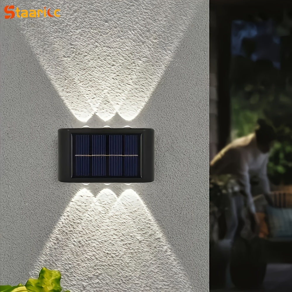 Conjunto de 2, 4, 6 u 8 luces solares de pared para exteriores, LED impermeable, decoración para jardín, cerca y garaje