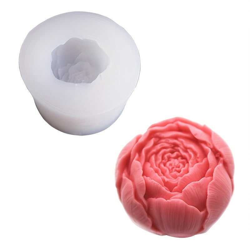 Silicone Rose Mold for Crafts, Round Storage Box, Jewelry and Gypsum Ornaments
