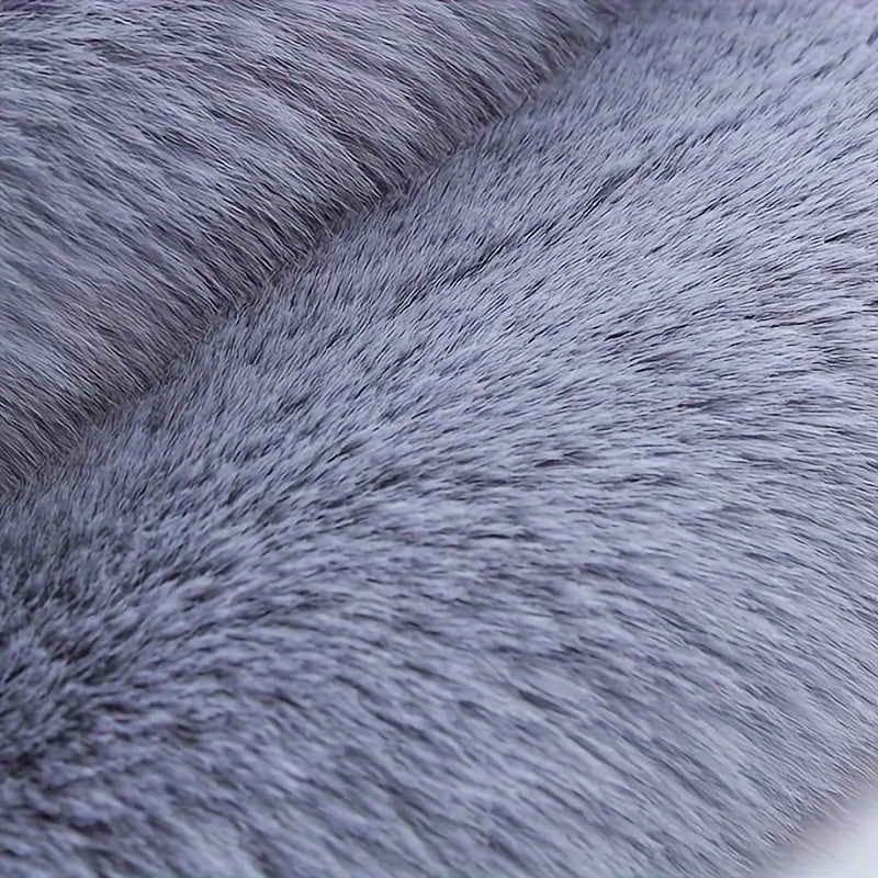 3-Piece Plush Pink Car Seat Cover Set for Front Row Winter Comfort