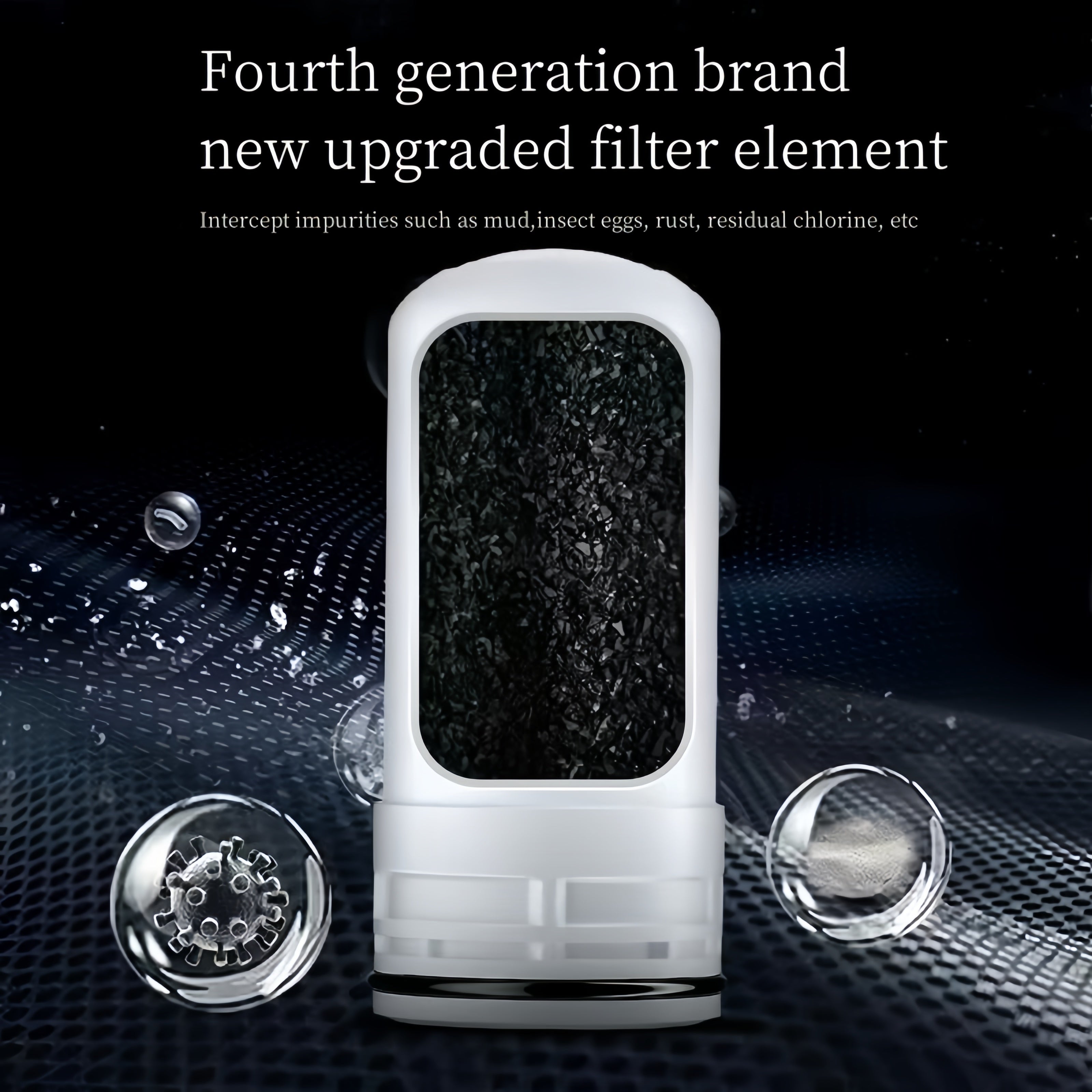 Stainless Steel Water Filter Faucet System with Activated Carbon Ceramic Cartridge