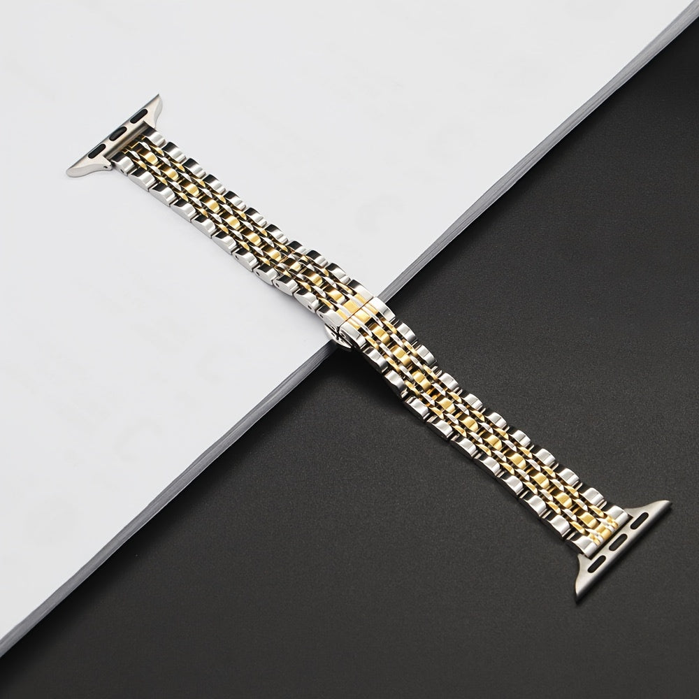 Ayollar uchun zamonaviy ingichka zanglamas po'latdan yasalgan almashtirish tasmasi, turli o'lchamdagi IWatch tasmalari va seriyalari bilan mos keladi, kumush rangda.