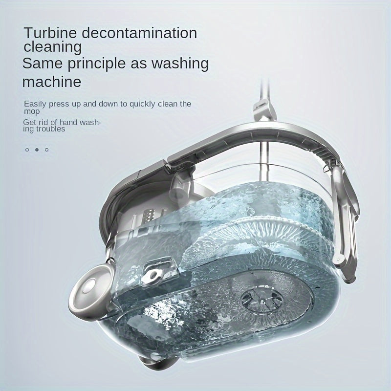 Stainless Steel Spin Mop and Bucket Set for Hardwood Tile Floors