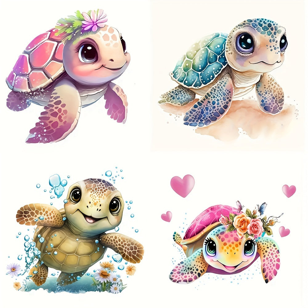 Calcomanía de coche 4-en-1 Tortuga Vinilo Pegatina para parachoques de camión