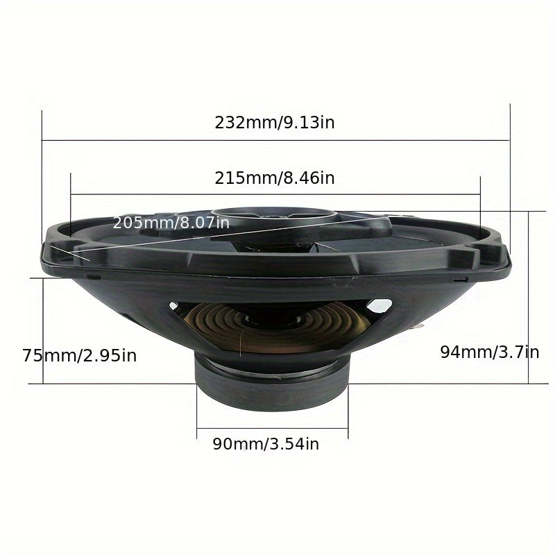 15.24x22.86 cm 1000W 5-Way Car Coaxial Speakers for Vehicle Doors