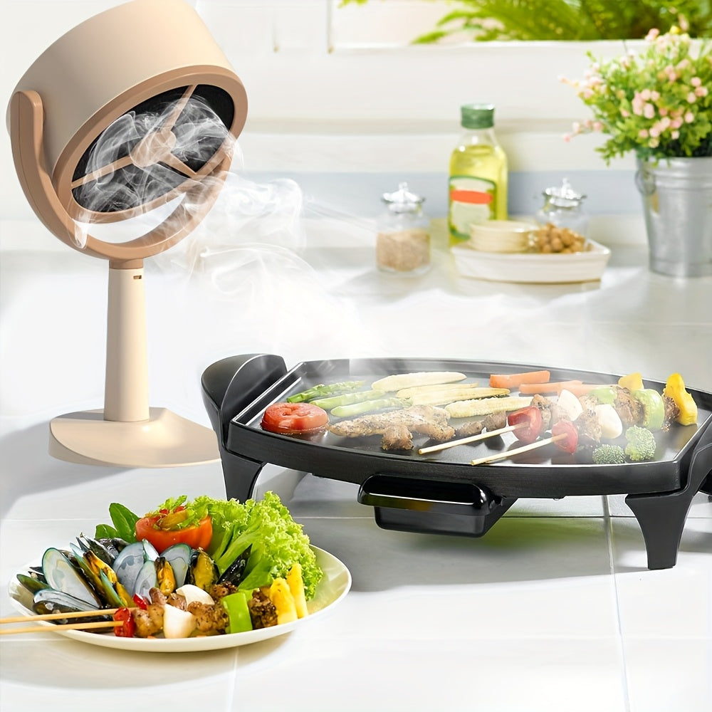 Kichik stol usti range hood USB quvvat bilan, katta havo oqimi, 12 ta filtr, oshxona va tashqi muhit uchun