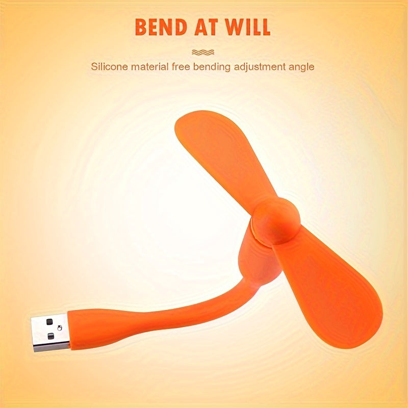 Silent USB Desk Fan No Battery Portable Quiet Cooling