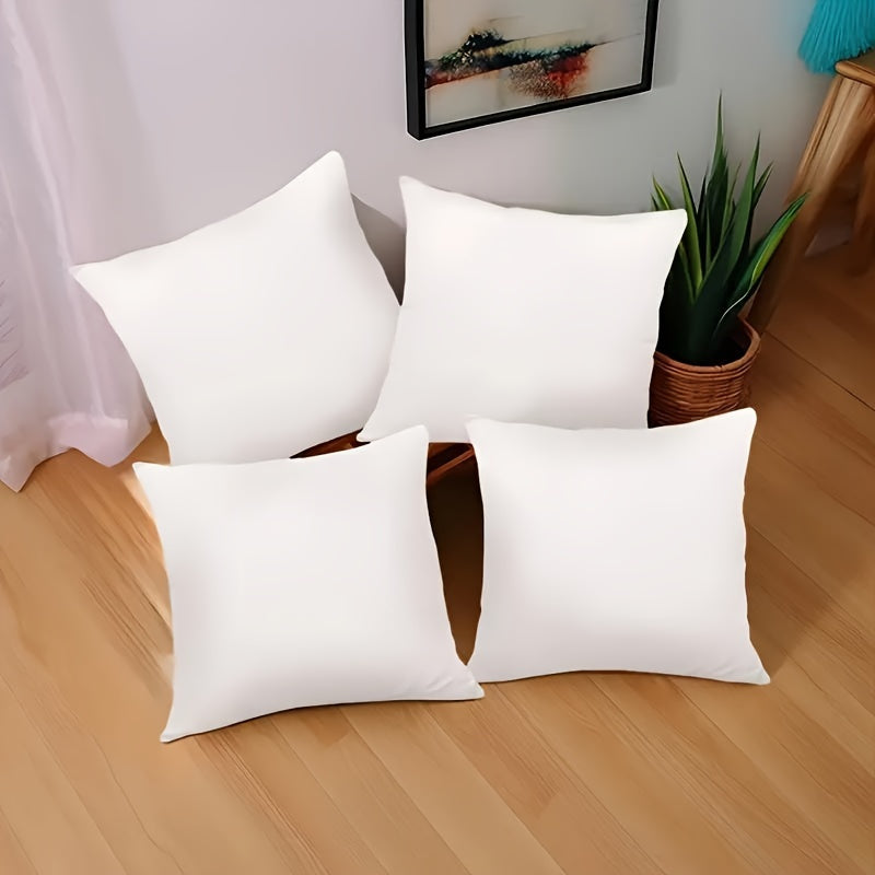 White Polyester Throw Pillow Cover 16x16 to 50.8x50.8 cm Zipper Woven Design