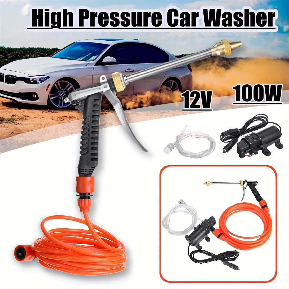 Portable Electric Pressure Washer Kit 12V 70W 160 PSI with Hose and Car Plug