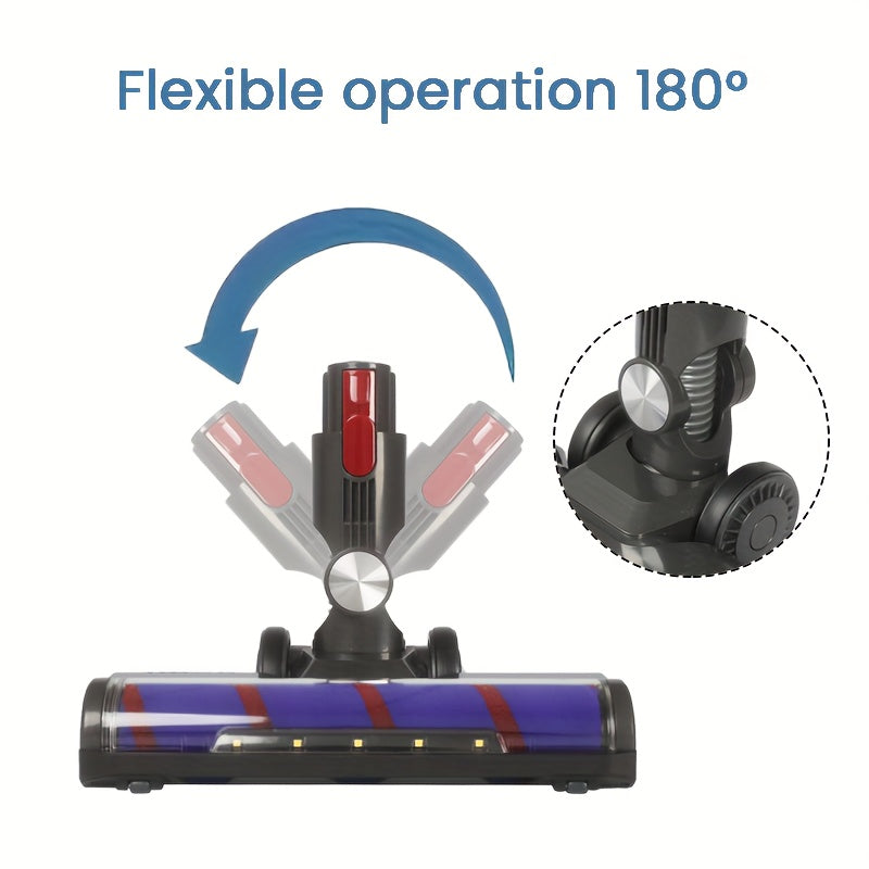 V7 V8 V10 V11 V15 Qattiq Polni O'zgartirish uchun Chang Soruvchi Bosh, 4 LED Chiroq bilan, Qattiq Pollar va Past To'plangan Gilamlar uchun Elektr Chang Soruvchilar bilan Mos, Zaryadsiz Quvvat Rejimi, Batareya Kerak emas