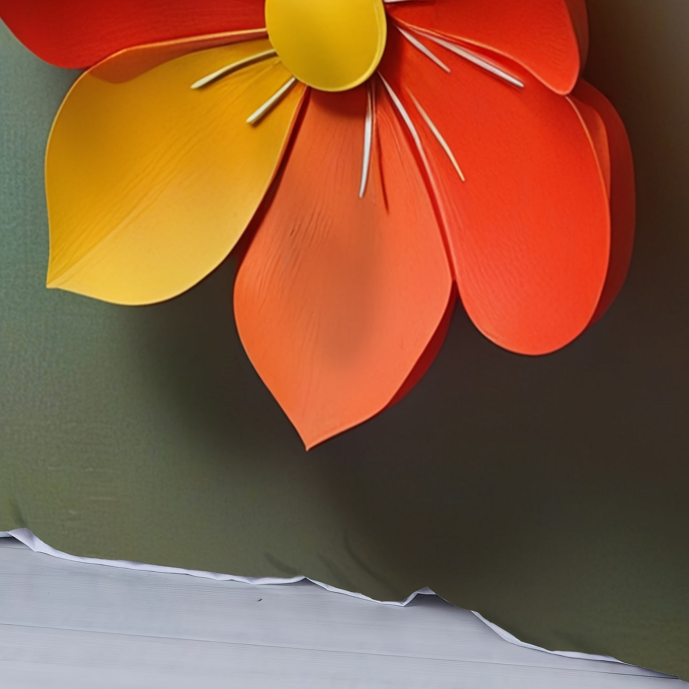 3D Floral Pattern Duvet Cover Set with Zipper, 100% Polyester, All-Season, Includes 1 Duvet Cover and 2 Pillow Cases