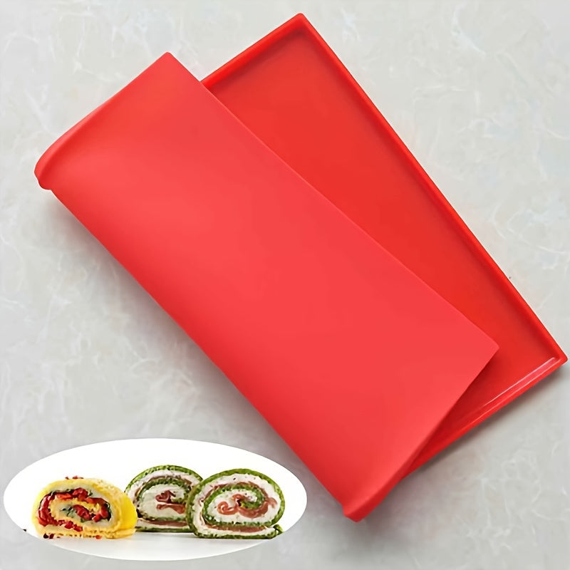 Silicone Swiss Roll Cake Mat 30.48cm x 25.81cm Flexible Baking Tray Cookies Mold