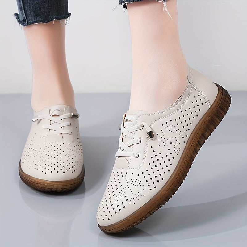 Women's Slip-On Loafers Soft Sole Casual Shoes Breathable PU All-Season