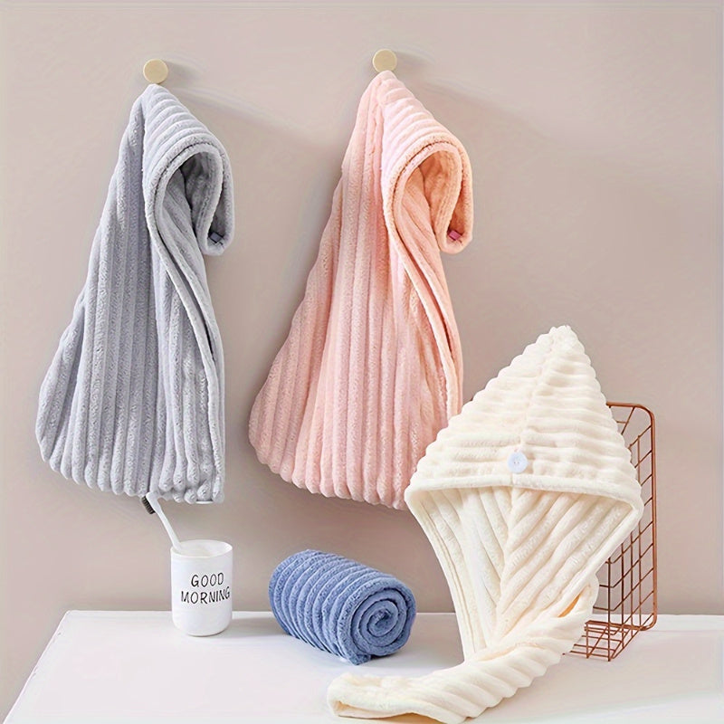 Soft Polyester Hair Towel Pack for Quick Drying and Gentle Use