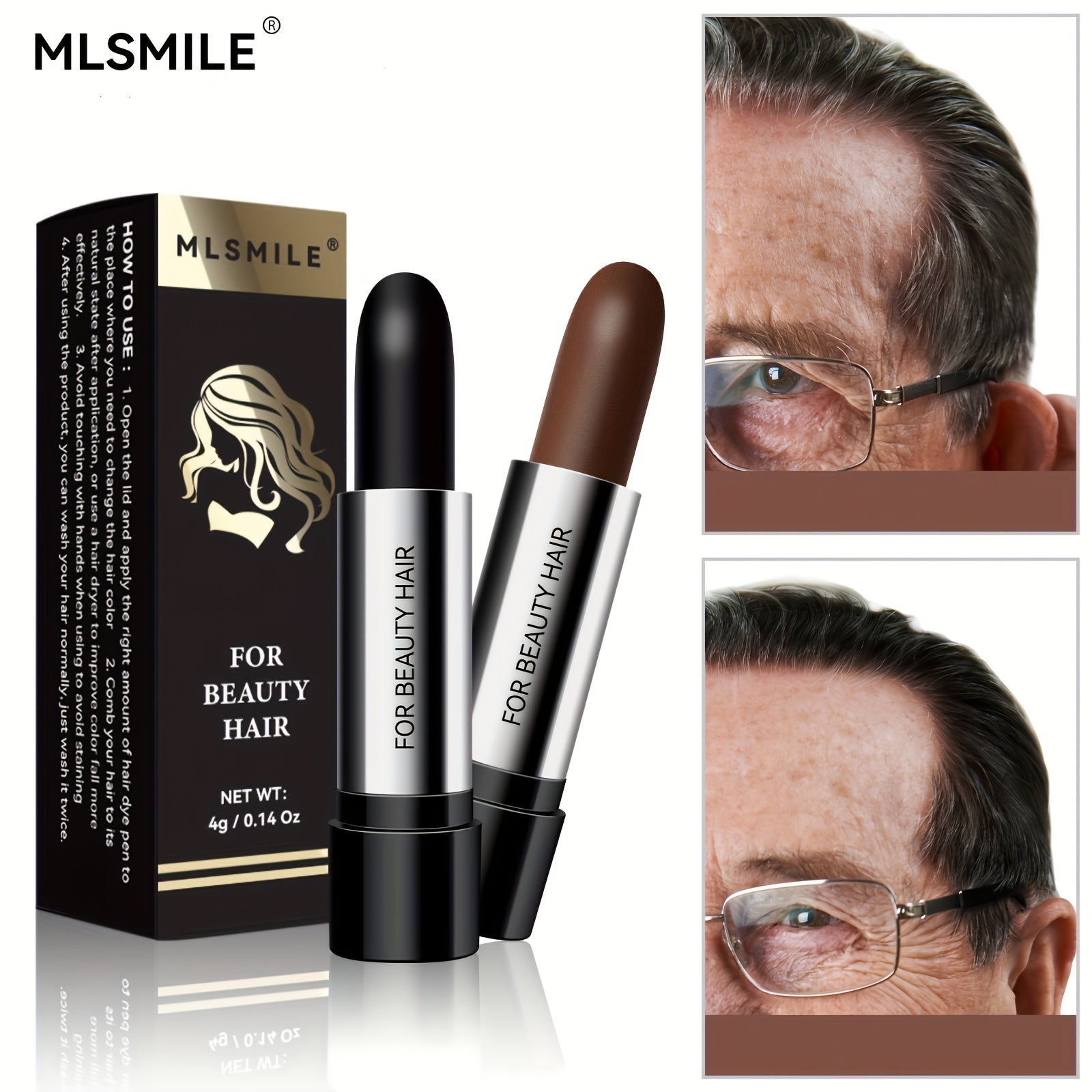 Disposable Hair Dye Pen for Covering White Hair Temporary Hair Color Pencil