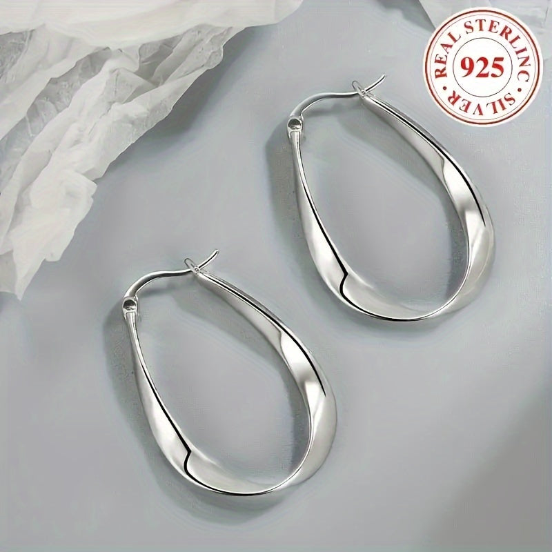 Ayollar uchun Sterling Silver Mobius Twist Hoop Earrings - Nafis va gippoallergen, Har kuni kiyish uchun ideal. Mukammal sovg'a tanlovi.