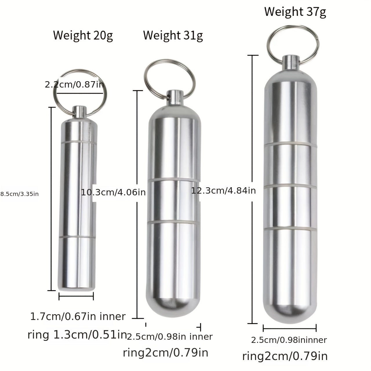 Men Aluminum Alloy Cigarette Case Waterproof Portable Gift