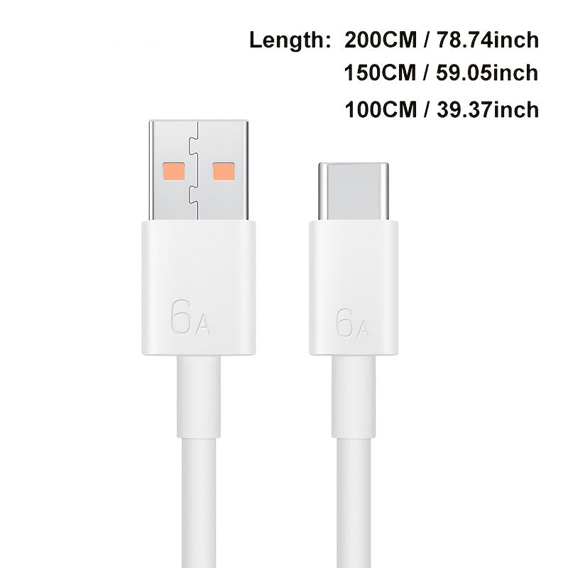 USB Type C Fast Charging Cable 66W for Xiaomi Huawei Notebook
