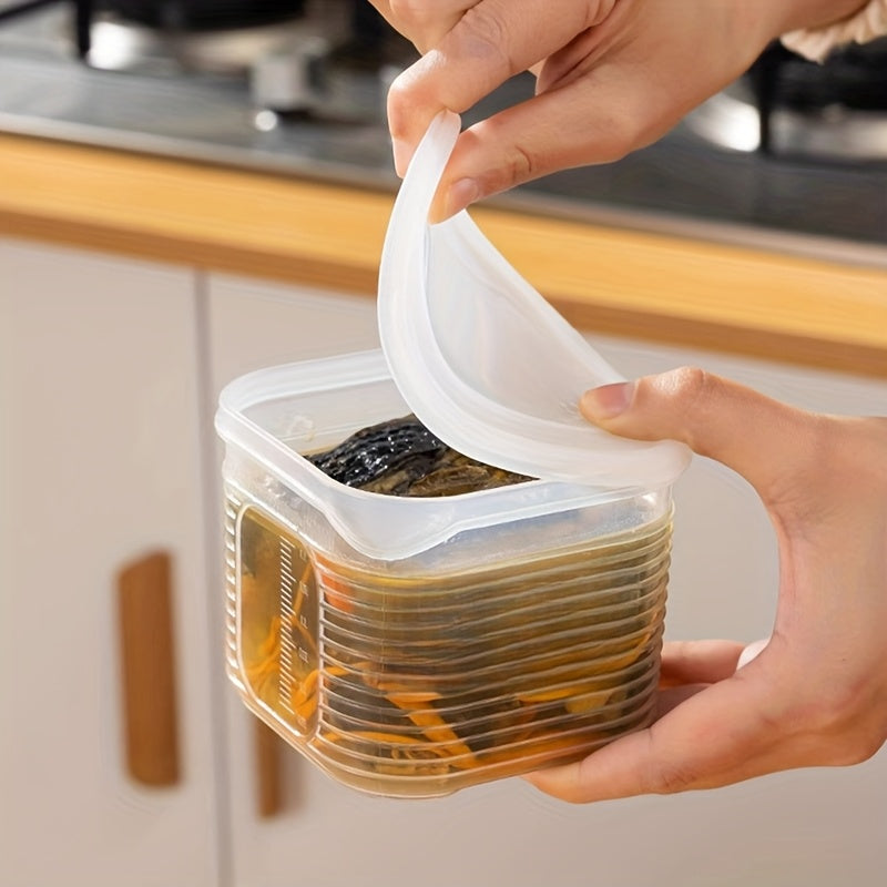 7pcs Freezer Storage Boxes with Small Grids Food Sealed Fresh-Keeping