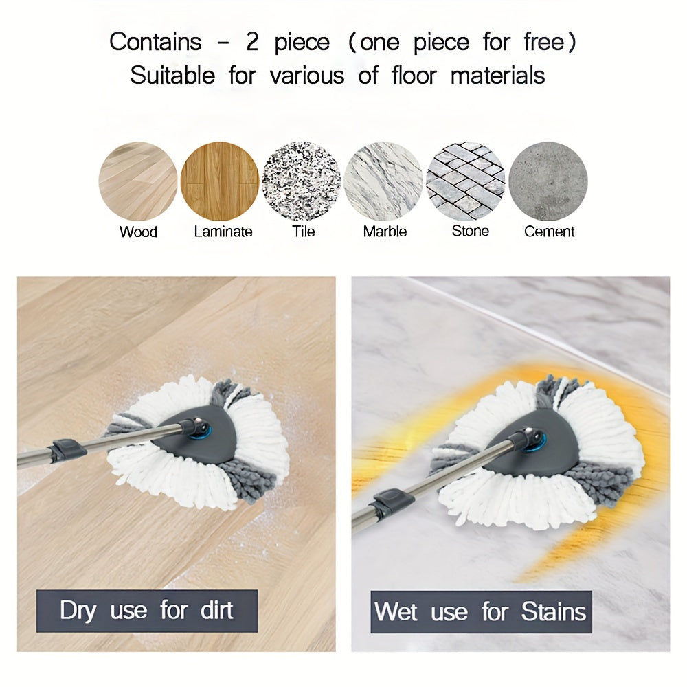 Yog'och, plitka, marmar pol uchun aylanuvchi mop va ajratish qutisi to'plami