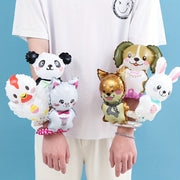 Set of 16 Mini Animal Wrist Balloons for Party Decorations