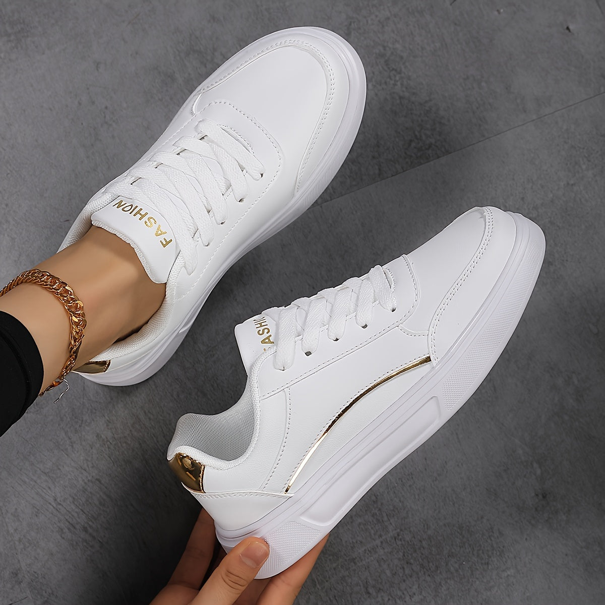 Women's Microfiber Lace-Up Sneakers with Breathable Mesh and Lightweight PHYLON Sole