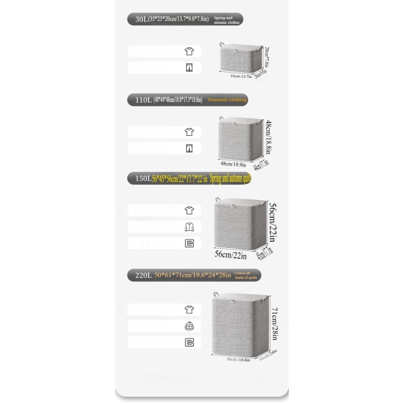Caja de almacenamiento plegable para armario de dormitorio, organización bajo la cama, tamaño mediano