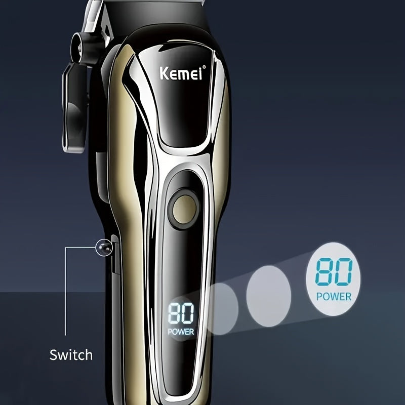 Afeitadora eléctrica inalámbrica para hombres con pantalla LCD, recargable por USB, 2000mAh