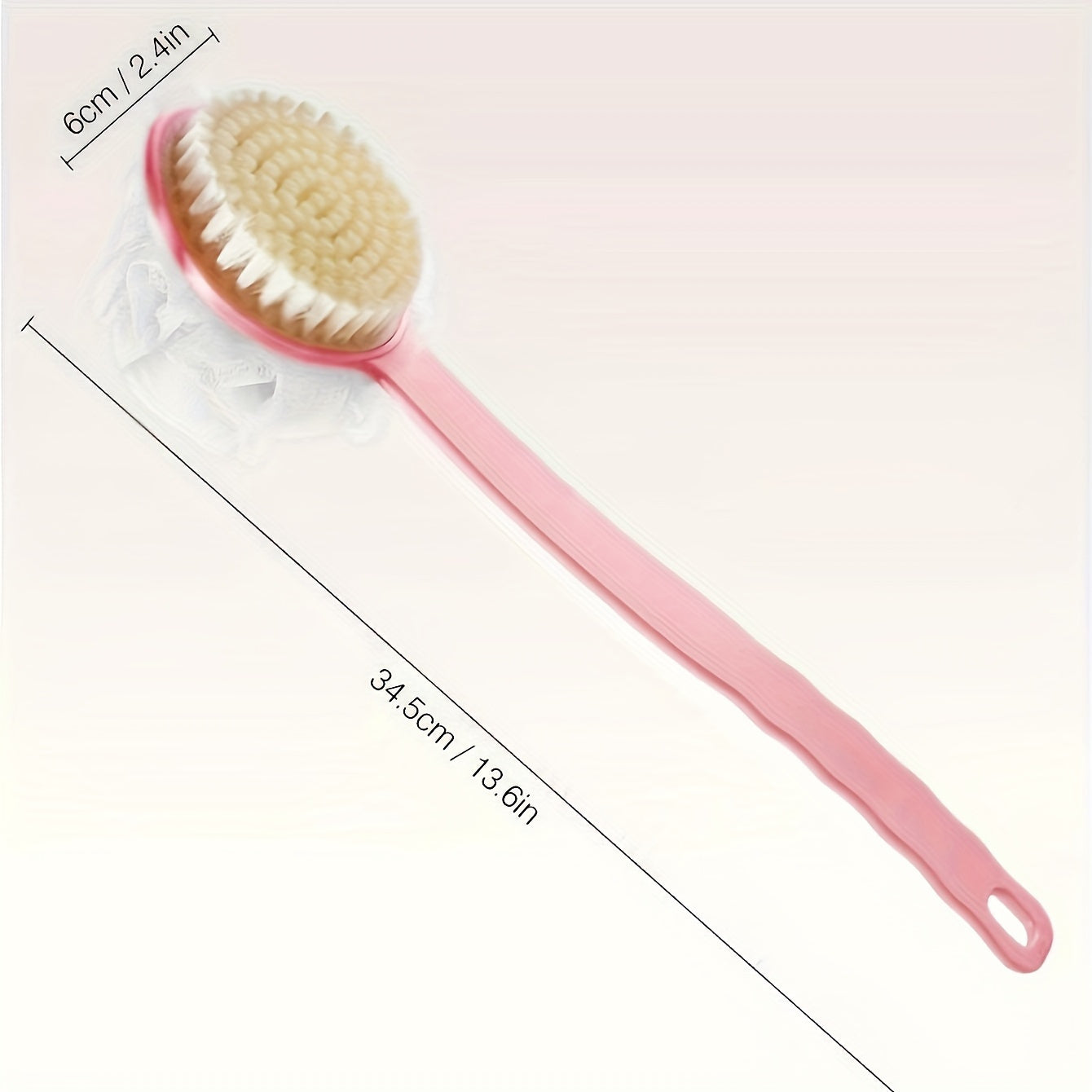 Long Handled Back Scrubber with Soft Bristles and Bath Ball for Bathing