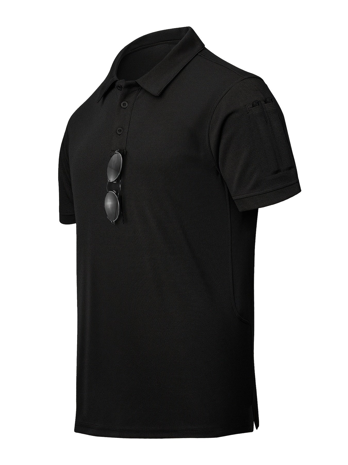 Conjunto de camisa de dos piezas para hombre en verano, poliéster, color sólido, casual, ajuste regular