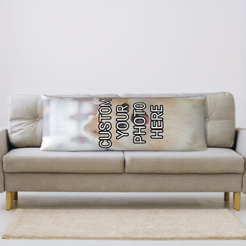 Personalized Long Body Pillowcase with Photos or Text 50.8x137.2 cm Short Plush Double-Sided Printing