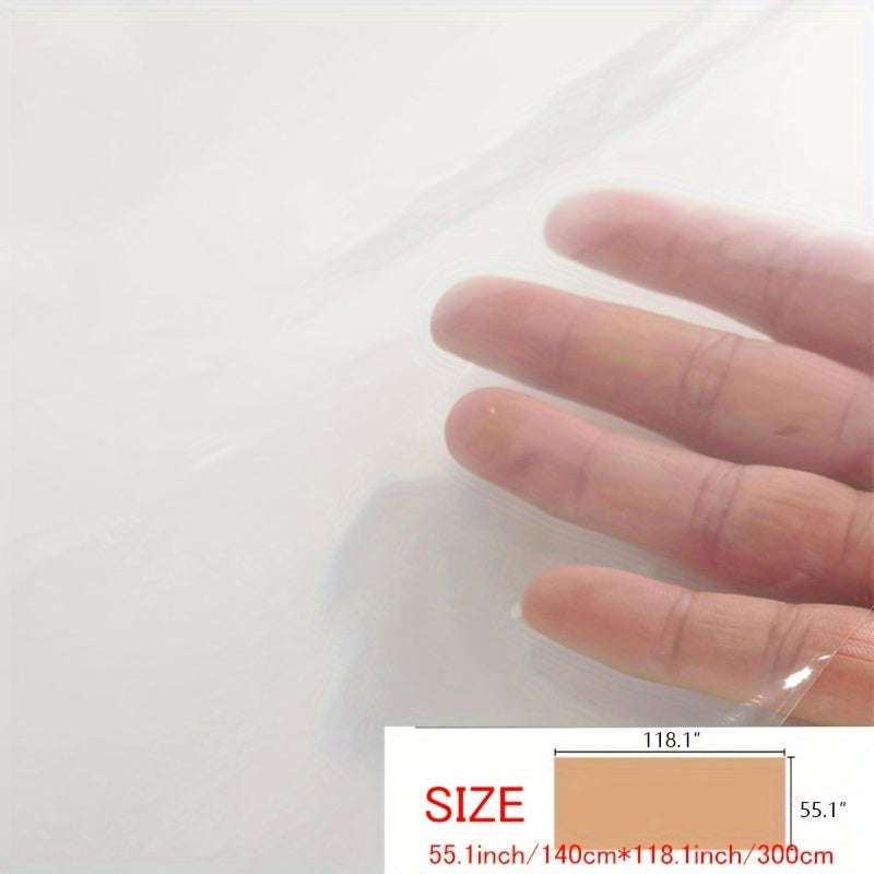 Mantel de PVC transparente a prueba de aceite para comedor y camping, cortable a medida