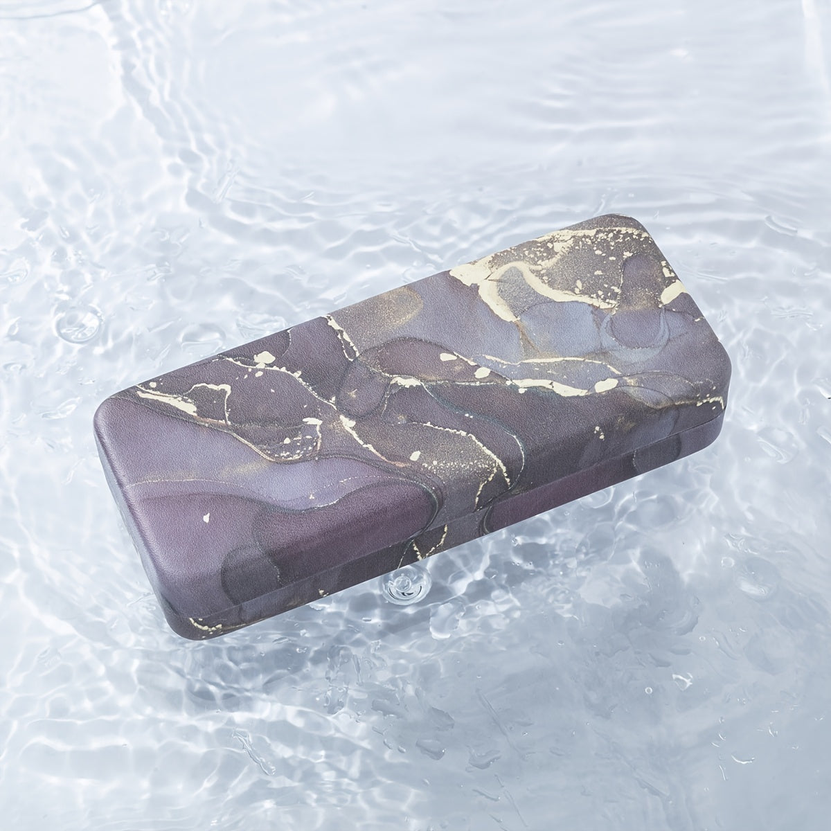 Women's Marble Patterned Eyeglass Case for Stylish Protection and Organization