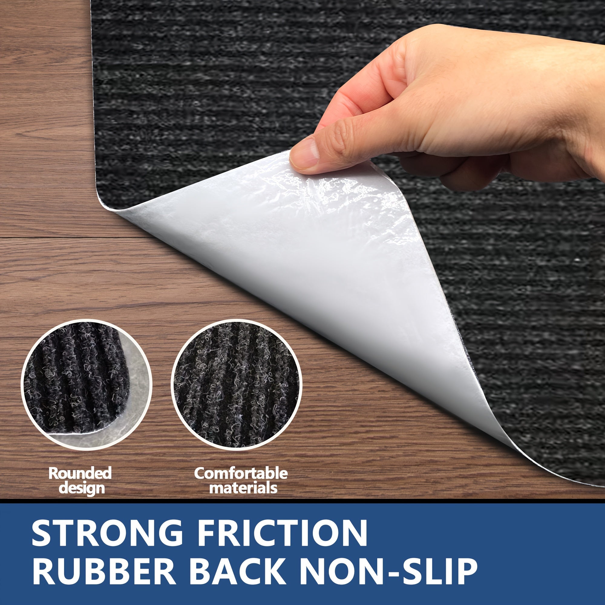 Ultra-Absorbent Door Mat Non-Slip Backing Machine Washable for Entryways and Kitchens