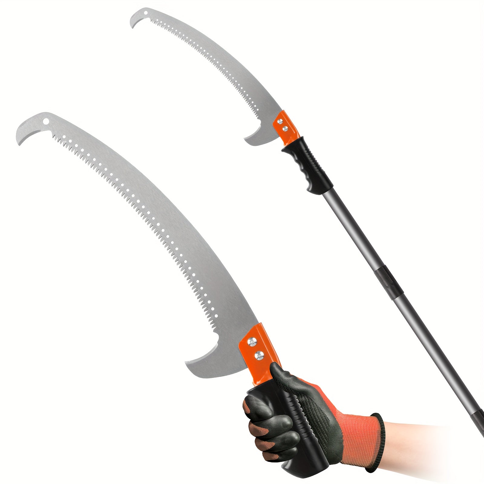 14ft Pole Saw for Tree Trimming and Pruning Stainless Steel Extension Lightweight Manual