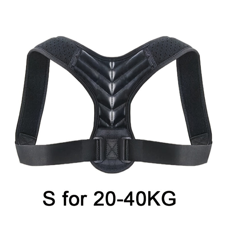 Adjustable Posture Corrector for Women and Men Breathable Shoulder Support Black Grey S/M/L/XL