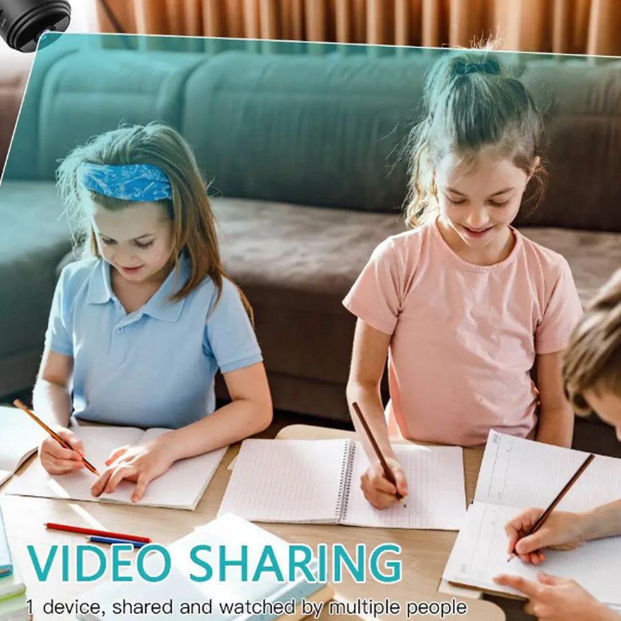 WiFi xavfsizlik kamerası 480P keng burchakli linza bilan mobil uzoqdan nazorat qilish uchun qayta to'ldiriladigan batareyali