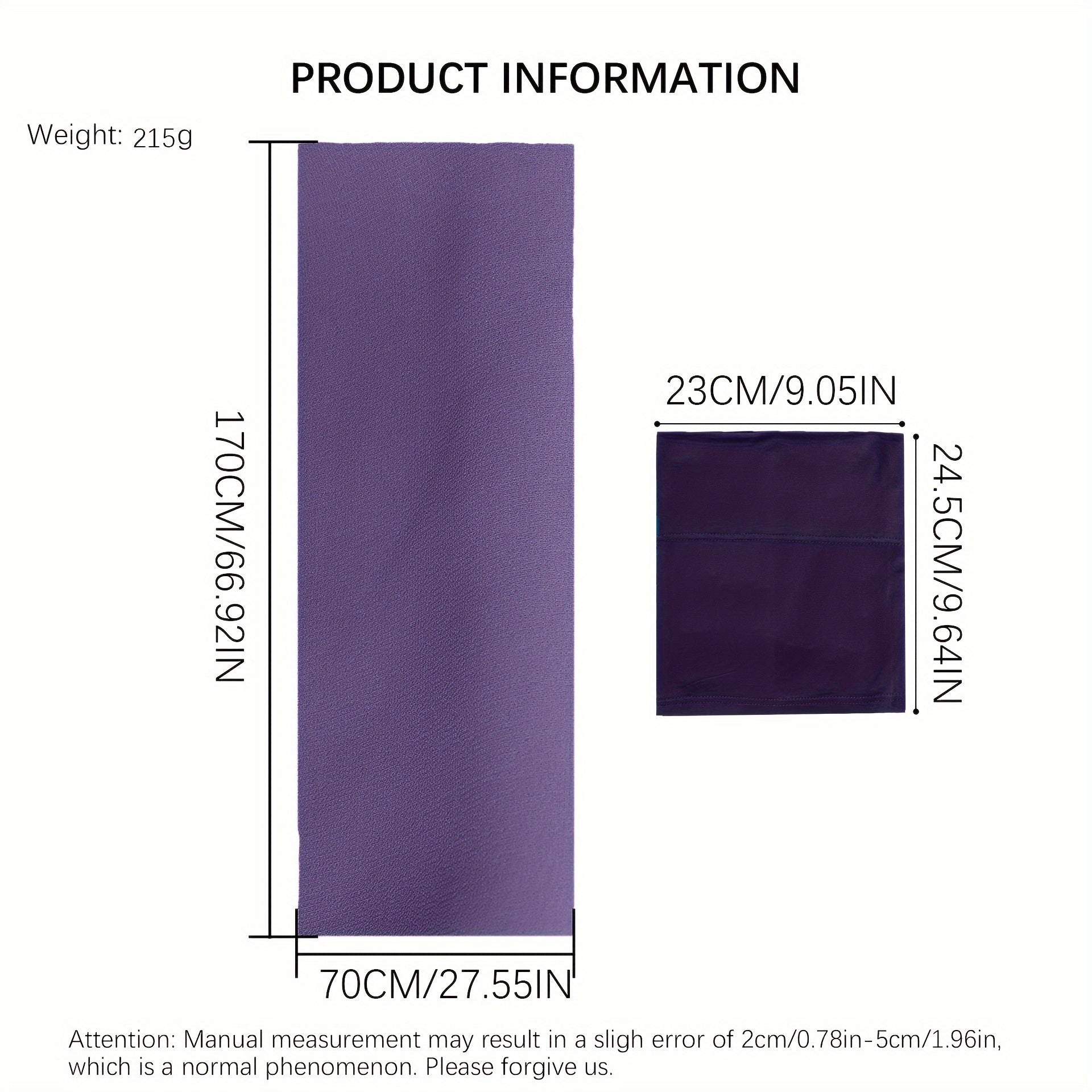 Juego de 2 pañuelos de chiffon de color sólido con capuchas interiores a juego, pañuelos ligeros para mujeres