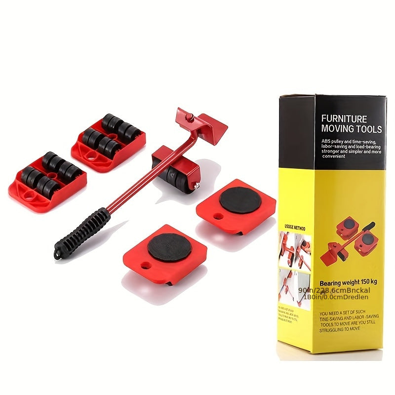 Heavy-Duty Furniture Moving Set with 399 KG Load Capacity Metal Tool Kit for Sofas Refrigerators and Recliners