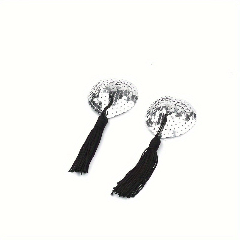 Adult Costume Accessories Heart-Shaped Sequin Chest Stickers for Flirting