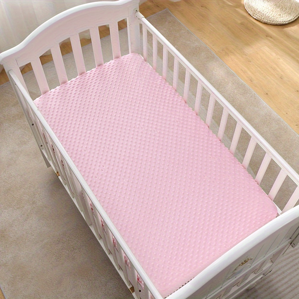 Soft and Stretchy Minky Fitted Sheet in Solid Color for Home Use 1 Piece