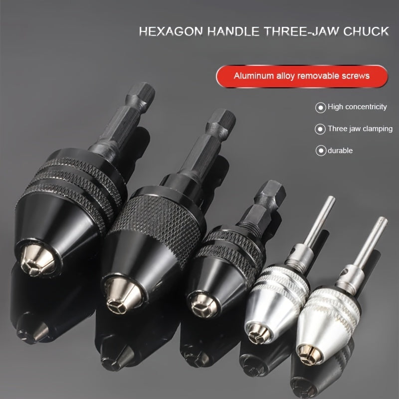 Mini Keyless Drill Chuck 0.3-8mm Self-Tighten Electric Drill Bits Adapter