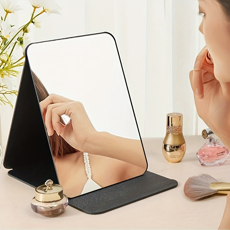 Black Foldable Makeup Mirror for Desk Bedroom Bathroom Travel Gift