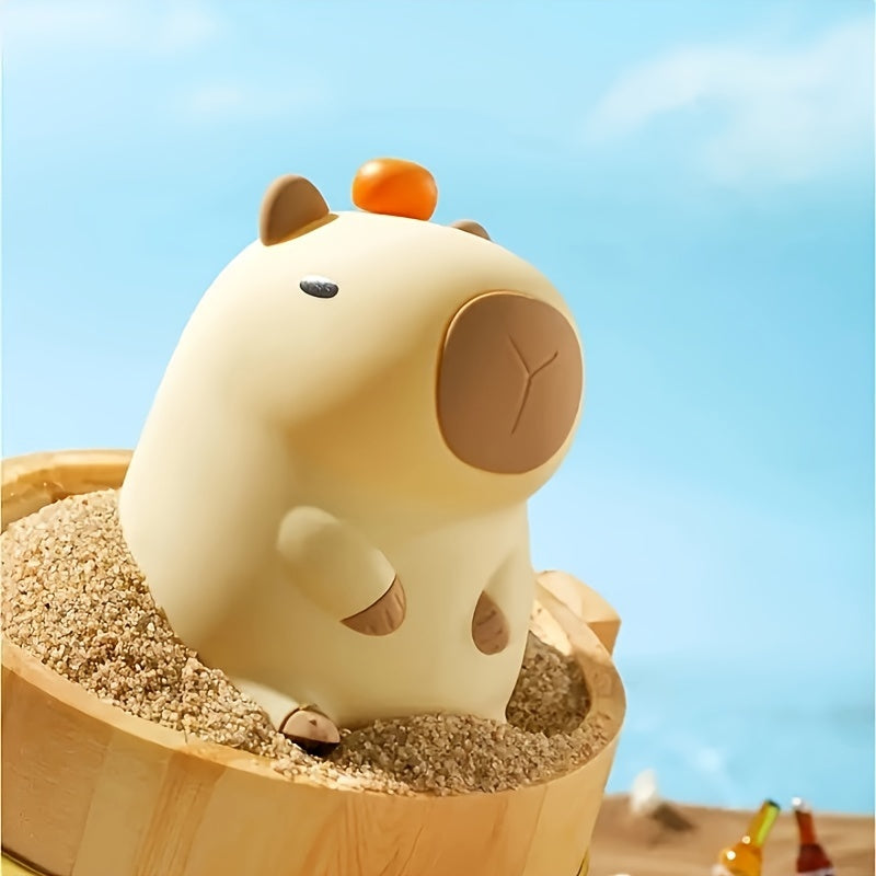 Creative Capybara Night Light Silicone Lamp Touch Controlled USB Rechargeable Decompression Table Lamp