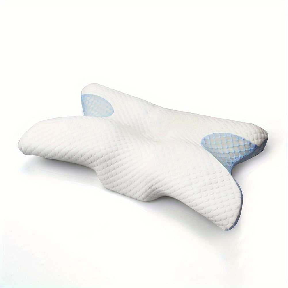 Memory Foam Pillow for Side Back and Stomach Sleepers Butterfly Shape Support