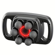 1 dona Professional 6-boshli zarba massaj quroli, LCD displey bilan, USB orqali zaryadlanadigan, 9 ta intensivlik darajalari, jim ishlash - To'liq tana massaji uchun mos.