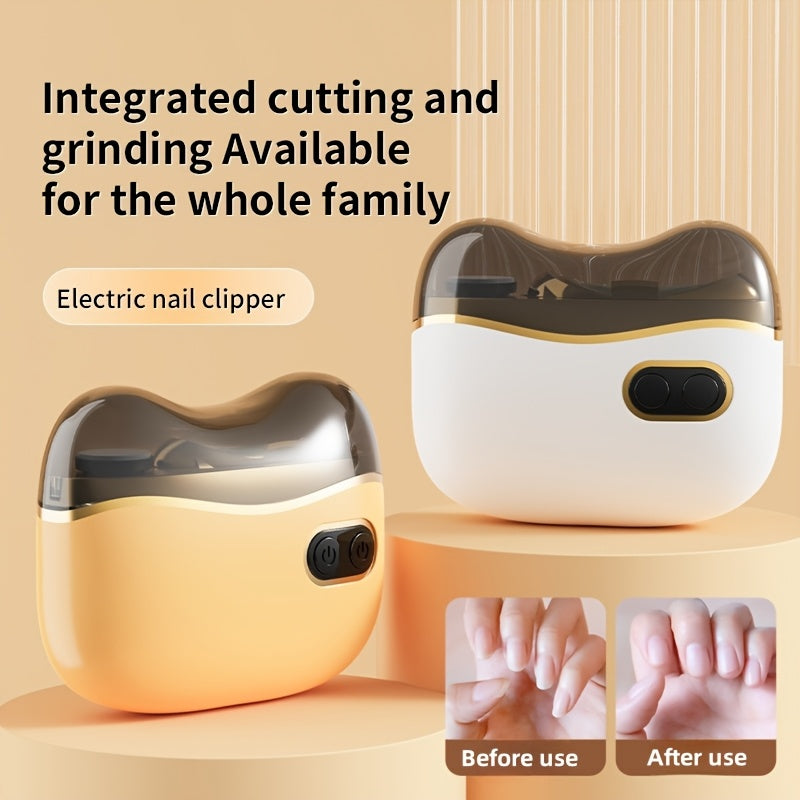 2-in-1 Electric Nail Grinder and Clipper USB Rechargeable with 400mAh Lithium Battery